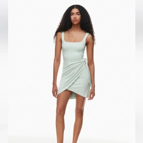 NWT - Aritzia - Wilfred - New Saturn Mini Dress - Cool Iced Mint S (Small) - Picture 1 of 5